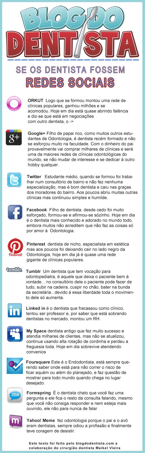 dentistas fossem redes sociais