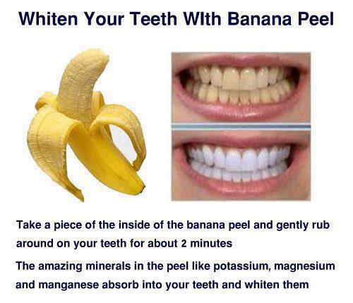 clareamento dental com banana