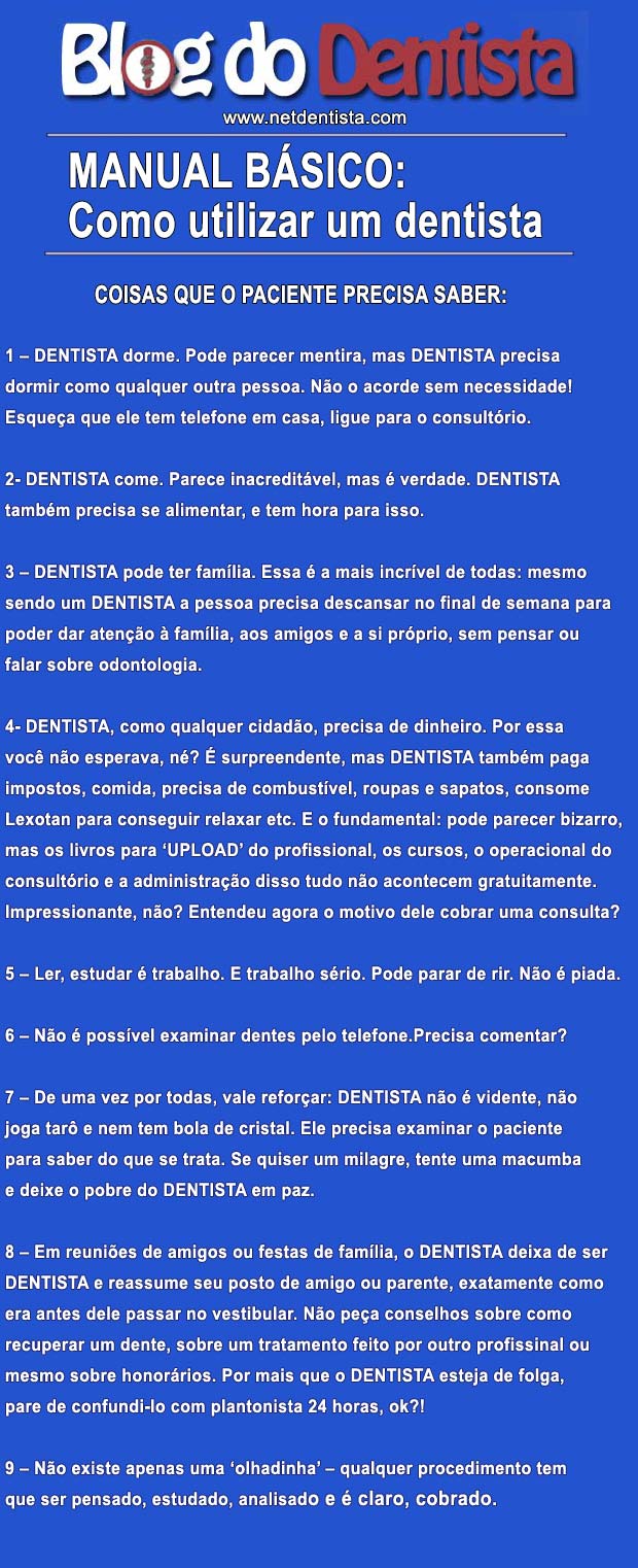 COMO UTILIZAR UM DENTISTA